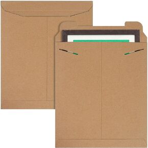 APQ Tab Lock Rigid Mailers 18 x 24 Inches. Pack of 5 Brown Double Wall Cardboard Envelope Mailers. Sturdy Stay Flat Mailers for Photos, Documents, and Artworks. Shipping Photo Mailer Envelopes in Kuwait