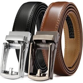 CHAOREN Click Belt for Men 2 Pack - Mens Dress Belt 1 1/4" in Gift Set Box - Design Belt Meet Almost Any Occasion and Outfit in Kuwait