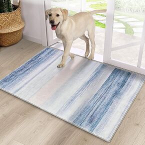 Door Mat, Front Indoor Door Mat Faux Wool Non-Slip Entryway Rug Absorbent Abstract Throw Rug for Indoor Entrance Hallway Laundry Room, High Traffic Areas, 20X32 Inches, Gray Washable in Kuwait