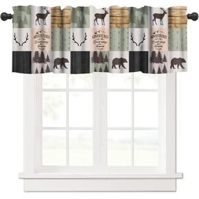 Retro Rustic Curtains Valances Sets for Kitchen, Wild Horse Cabin Blackout Window Treatments for Living Room Bedroom,Western Cowboy Lodge Farmhouse Kitchen Curtain Sets 54x24 Inch in Kuwait