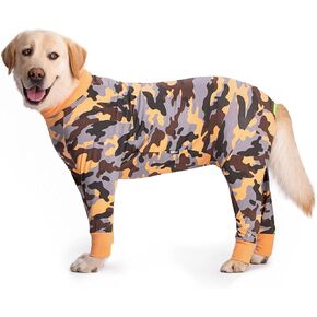 HDKUW Large Dog Recovery Suit, Anti-Shedding Dog Pajamas,After Surgery Dog Onesie, Warm Dog Shirt Coat for Medium Large Dog Green Christmas 36# in Kuwait