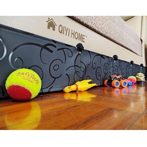 Toy Blocker, Extra Tall Size Gap Bumper for Under Bed, Stop Pets Toys Going Under Bed or Sofa Couch, Easy to Install, 11.8" Height 83" Length,Black in Kuwait