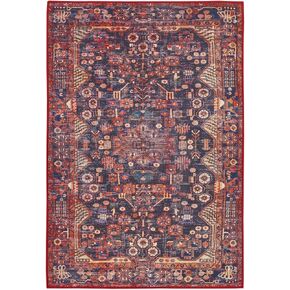 سجادة Nourison Fulton التقليدية باللون الأحمر مقاس 5 × 7 بوصات، سهلة التنظيف، لا تساقط، غرفة النوم، غرفة المعيشة، غرفة الطعام، المطبخ (5x7) in Kuwait