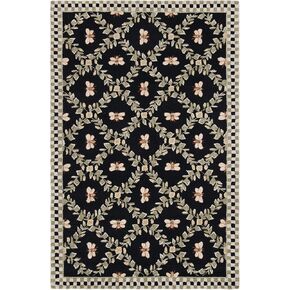 سجادة SAFAVIEH Chelsea Collection - 2'6" x 4'، عاجي وأخضر، صوف ريفي فرنسي معلق يدويًا، مثالية للمناطق ذات حركة المرور العالية في المدخل، وغرفة المعيشة، وغرفة النوم (HK55A) in Kuwait