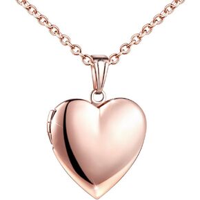 MicLee Women Photo Locket Necklace Heart Shape Locket Necklace Includes 19.7 Inch Stainless Steel Chain with Gift Box in Kuwait
