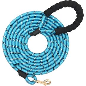 Nylon Strong Dog Rope Lead Reflective Training Dog Leash with Soft Handle 5-20 FT Long Red (Dia:0.5" 8FT) in Kuwait