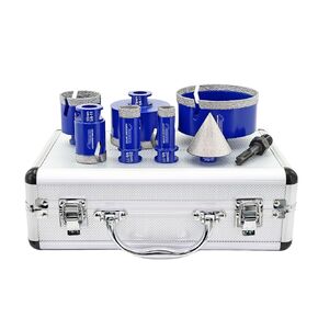 SHDIATOOL Diamond Drill Core Bits,Tile Drilling Core Hole Saw Kit for Porcelain Marble Ceramic Granite with 1/4 Carbide Positioning Drill Bit 13pcs (5/6/8/10/12/20/25/28/32/35MM/6MM/48MM/25MM) in Kuwait