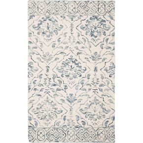 مجموعة SAFAVIEH Dip Dye Collection مقاس 2' 3" × 6' أزرق فاتح/عاجي DDY901L مصنوع يدويًا من الصوف الفاخر مدخل بهو غرفة المعيشة وغرفة النوم سجادة المطبخ in Kuwait