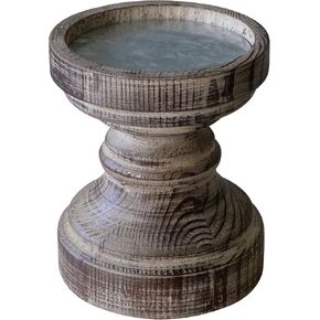 SOFE Decorative Pillar Candle Holder, Rustic Wood Candle Holders for Table Centerpiece, Handmade Farmhouse Candle Holders, Antique Wooden Candlestick Holders Gift for Wedding, Party, Home in Kuwait