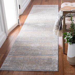 مجموعة Safavieh Webster WBS328G سجادة منتصبة من الفسكوز، 22.86 سم × 30.48 سم، رمادي/بيج in Kuwait