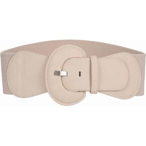 Women's Wide Stretchy Cinch Belt Vintage Chunky Buckle Elastic Belts for Dress in Kuwait