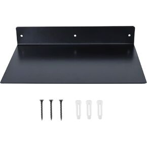 Metal Floating Shelf Wall Mounted (12 inch x 8 inch) Heavy Duty Steel Display Shelves, Black in Kuwait