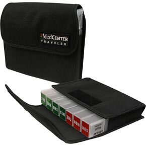 Weekly Organizer for Medication and Vitamins, Travel Size Large by MedCenter in Kuwait