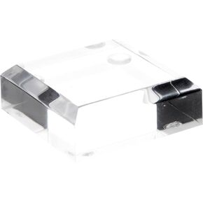 Plymor Clear Acrylic Square Beveled Display Base, 5" W x 5" D x 0.75" H in Kuwait