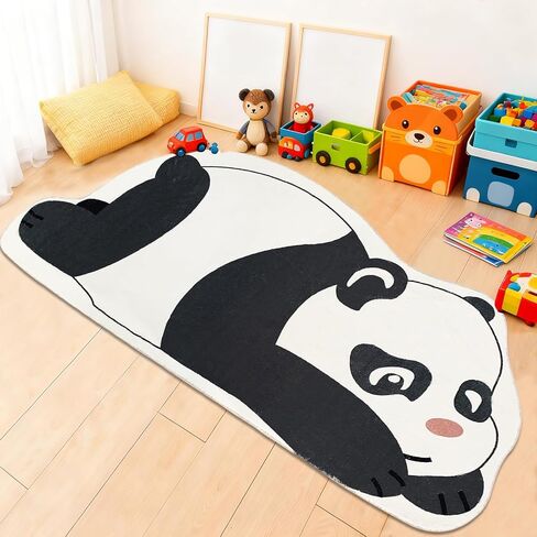 Lacomfy Leopard Rug 5Ft Animal Kids Carpet Nonslip Bedroom Rug Cartoon Floor Runner Rug for Kids Boys Girls Room Decor Baby Nursery Mats for Playing Play Mat for Nursery Decor, Light Pink, 31.5"x63" in Kuwait