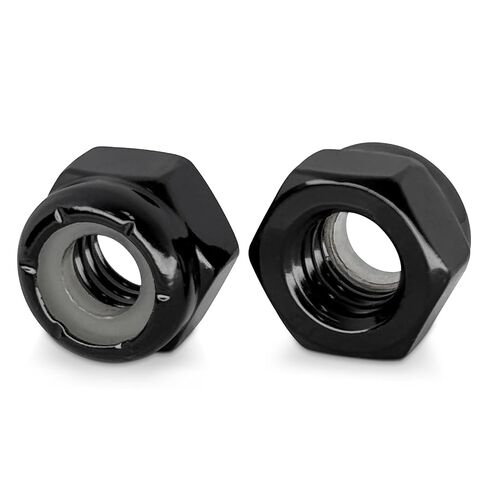 M10 Black Nylon Insert Lock Nuts, Stainless Steel 304 (18-8) Black Coating Lock Nuts with Nylon Insert, 20pcs in Kuwait