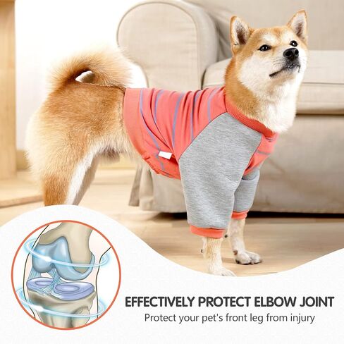 HDKUW Dog Elbow Protector Shirt, Dog Leg Recovery Suit for Prevent Licking Wound, Dog Shirt with Mesh Pad for Small Medium Large Dogs Pink XXL in Kuwait
