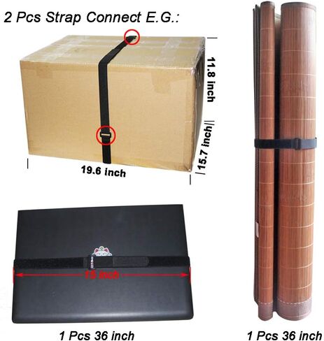 36 inch Cable Straps,12 pcs Reusable Fastening Hook and Loop Utility Cable Ties Down Wraps Adjustable Cinch Straps in Kuwait