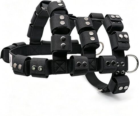 Dog Harness for Small Medium Large Dogs No Pull, Dog Weighted Vest, Tactical Dog Harness for Pit Bulls with Pockets (Adjustable Weight) - Weight Loss, Exercise, Walking, Muscle in Kuwait