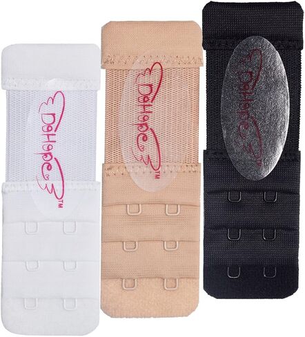 DoHope Elastic Adjustable Bra Extender 2 Hook 3 Rows Narrow Bra Band Extension in Kuwait