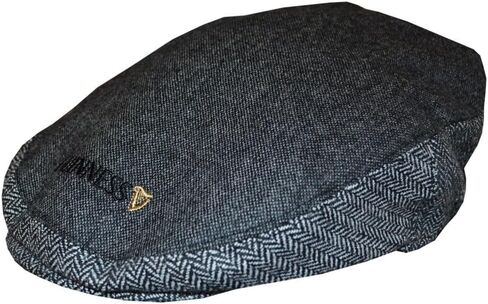 قبعة مسطحة من Guinness للرجال GRY GUIN TWEED مسطحة, رمادي, One Size in Kuwait