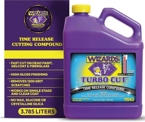 مركب قطع توربو - يزيل 1200 إلى 1500 خدوش - مركب فرك لاستعادة الطلاء والألياف الزجاجية والجيلكوت - 32 أونصة in Kuwait