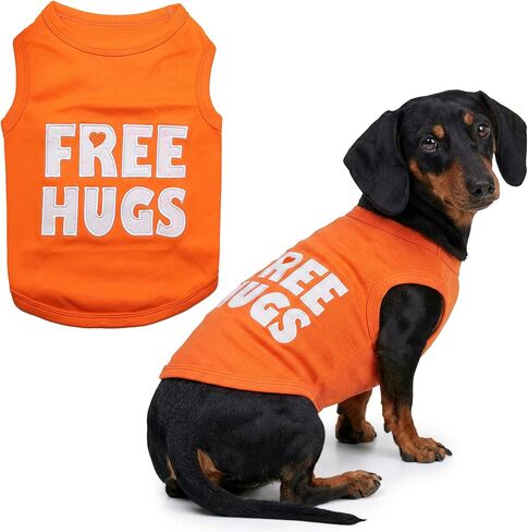 قميص للكلاب مطبوع عليه FREE HUGS من بت كلوذز, X-Large in Kuwait