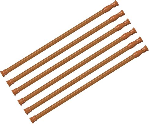 6 Pack Small Spring Tension Curtain Rod 12 to 20 Inch, Thin Tension Rod No Drill for Window Cupboard Closet, White in Kuwait