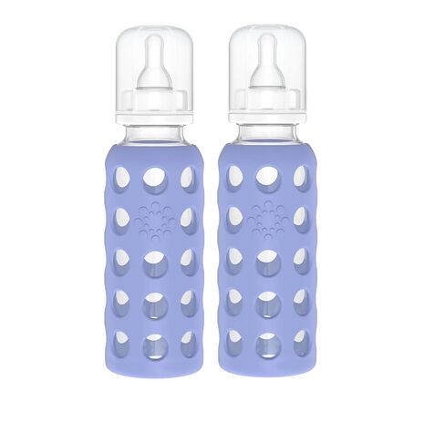 Lifefactory Glass with Silicone 9oz Baby Bottles- Pink, Yellow, Orange 3pk in Kuwait