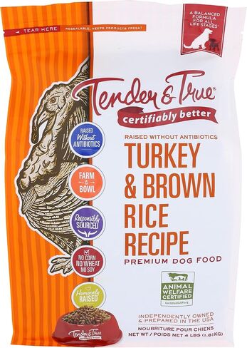 Tender & True Antibiotic-Free Turkey & Brown Rice Recipe Dog Food, 4 lb in Kuwait