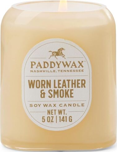 Paddywax Candles VS1004 Vista Collection Scented Candle, 12-Ounce, Worn Leather & Smoke, 12 Ounces in Kuwait