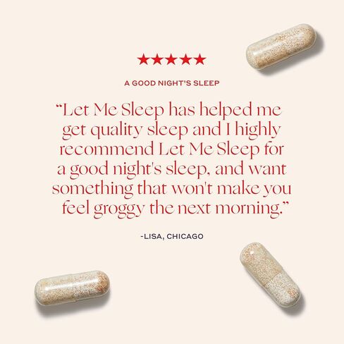 Womaness Let Me Sleep Supplement - Natural Sleep Aid with Melatonin 3mg, Magnesium, GABA and Chamomile Extract - Nighttime Sleeping Aid for Women (30 Capsules) in Kuwait