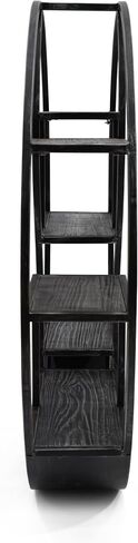 Christopher Knight Home Bobby Industrial Hanging Circular 8 shelves, Wall Shelf, Black Finish, Natural in Kuwait