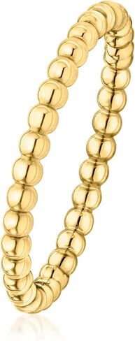 Ross-Simons RS Pure Italian 14kt Yellow Gold Beaded Ring. Size 8, Gold, not known in Kuwait