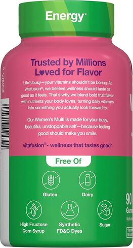 Vitafusion Women’s Sugar Free Daily Multivitamin Supplement, Adult Gummy Vitamin for Energy, Bone & Immune Support*, 90 Count in Kuwait