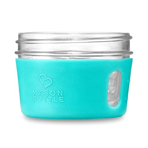 Mason Bottle Silicone Sleeve: Fits Any 4 Ounce Regular-Mouth Mason Jar, Extra Grip and Protection, Non-Toxic, Dishwasher Safe, Made in The USA (Agave Color) in Kuwait