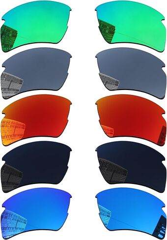 Acefrog 5 Pairs Polarized Replacement Lenses for Oakley Flak 2.0 XL OO9188 Sunglasses, Perfectly Fit, Shatterproof, Anti-scratch, Value Pack in Kuwait