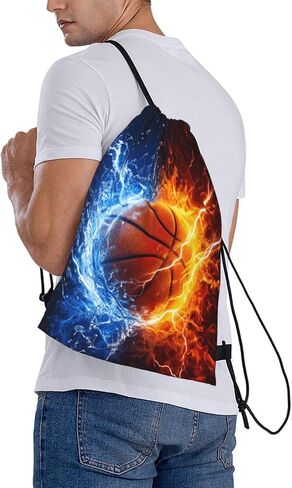 YISHOW Astronaut Spaceship Moon Palnet Unisex Drawstring Backpack Bag Sport Gym Travel Sackpack in Kuwait