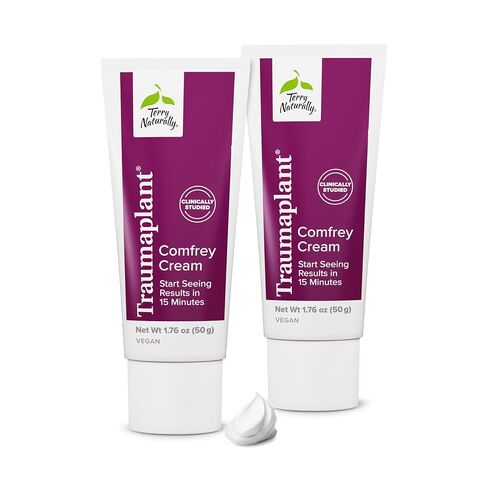 Terry Naturally Traumaplant Comfrey Cream - 1.76 oz, Pack of 2 - Non-Staining Topical Botanical - Free of Toxic Pyrrolizidine Alkaloids (PAs) & Parabens - For External Use Only in Kuwait