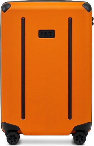 حقيبة ريدج بريميوم ذات الغلاف الصلب - قفل معتمد من إدارة أمن المواصلات الأمريكية - عجلات دوارة 360 درجة للسفر - أسود ملكي in Kuwait