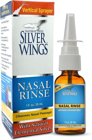 Natural Path Silver Wings Colloidal Silver 50ppm Nasal Spray 1oz - Liquid Sinus Relief in Kuwait