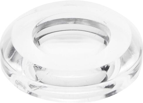 Plymor Clear Acrylic Round Display Base with Indented Circle to Hold Egg, Marble, Ball or Sphere, 3" W x 3" D x 0.75" H (1.5" Circle) in Kuwait