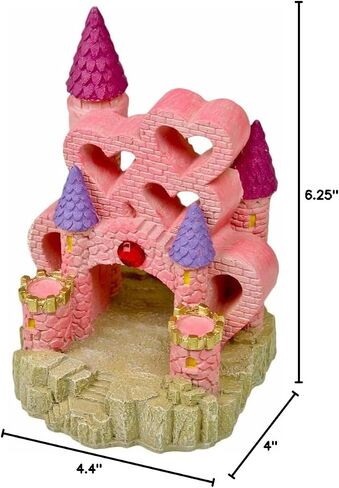Rosewood Polyresin Castle of Hearts Aquarium Ornament, Large in Kuwait