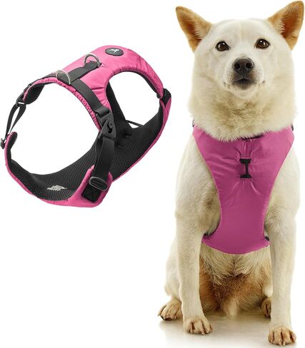 Gooby Trailblazer Harness - Olive Branch, X-Small - Shock Absorbing Dog Harness with No Pull Front and Dual Back Clips for Small Dog and Medium Dog in Kuwait