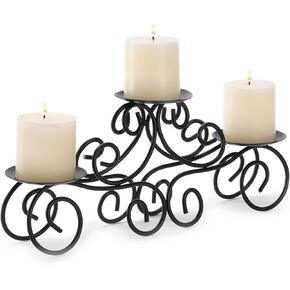 Gifts & Decor Wedding Centerpiece Iron Candle Holder, No Size, Black in Kuwait