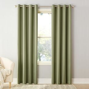 Sun Zero Barrow Energy Efficient Grommet Curtain Panel Pair in Kuwait