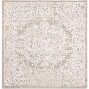 سجادة منطقة SAFAVIEH Reflection Collection - 8 × 10 بوصة، بيج وكريمي، تصميم عتيق متعثر، لا يتساقط ويسهل العناية به، مثالية للمناطق ذات حركة المرور العالية في غرفة المعيشة وغرفة النوم (RFT664A) in Kuwait