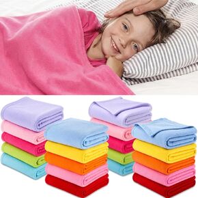 Oudain 20 Pieces Daycare Cot Blankets Preschool Cot Blankets Children's Nap Blanket Daycare Cot Rest Time Blanket White Cot Blankets Bulk Polar Fleece Blanket for Kids and Toddles, 36 x 58 inch in Kuwait