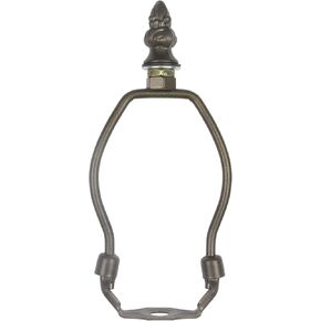 Bieye SS003 Lampshade Lamp Shade Support with Finial for Tiffany Style Stained Glass Table Lamp (Brown 5" High) in Kuwait