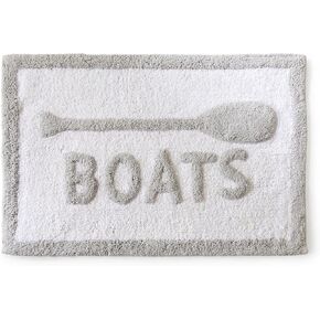 Market & Place Coastal Printed Bath Rug, Tan and White Bathroom Mat, Modern Bathroom Decor for Tub and Shower, Absorbent Bathroom Rugs, 20" x 30", Sand Dollar in Kuwait